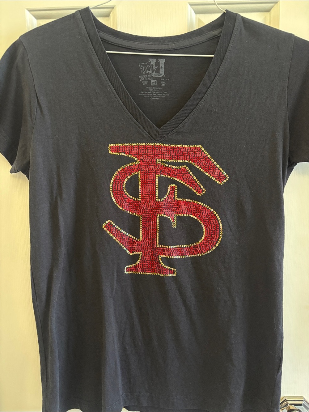 FSU Garnet & Gold V-Neck Short Sleeve Tee
